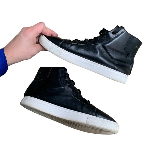 Rare Givenchy Codification Leather High Top Shoes Size 12 - Picture 12 of 16